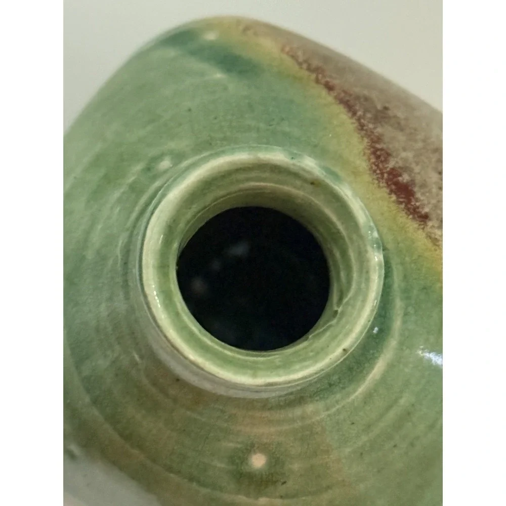 Studio Art Pottery Small‎ Abstract Bud Vase Signed 3.5